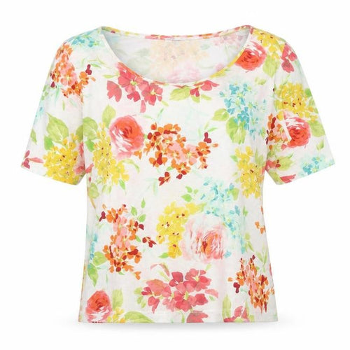 Artigiano Women's Floral T-Shirt, Multicoloured, Size 18