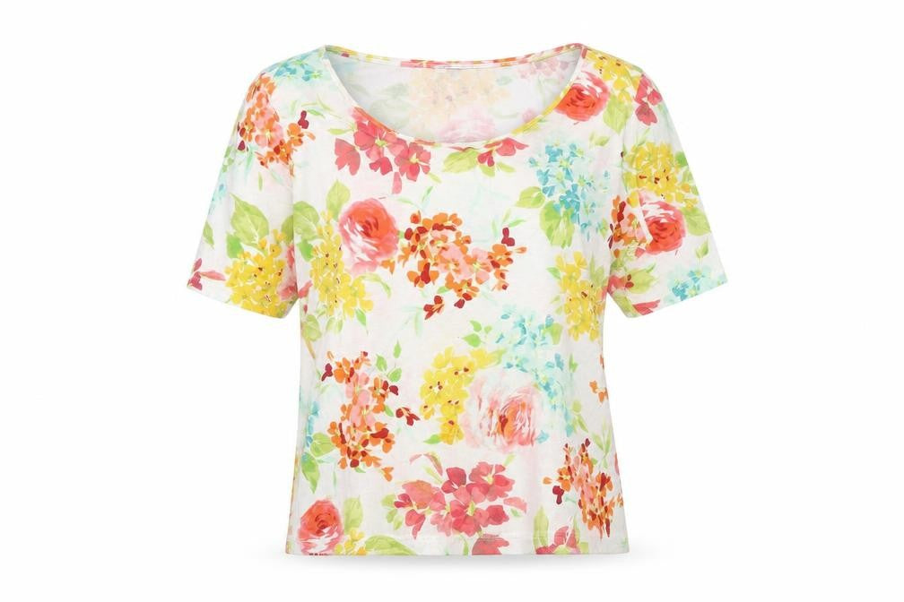 Artigiano Women's Floral T-Shirt, Multicoloured, Size 18