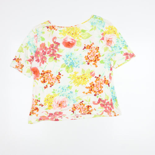 Artigiano Women's Floral T-Shirt, Multicoloured, Size 18