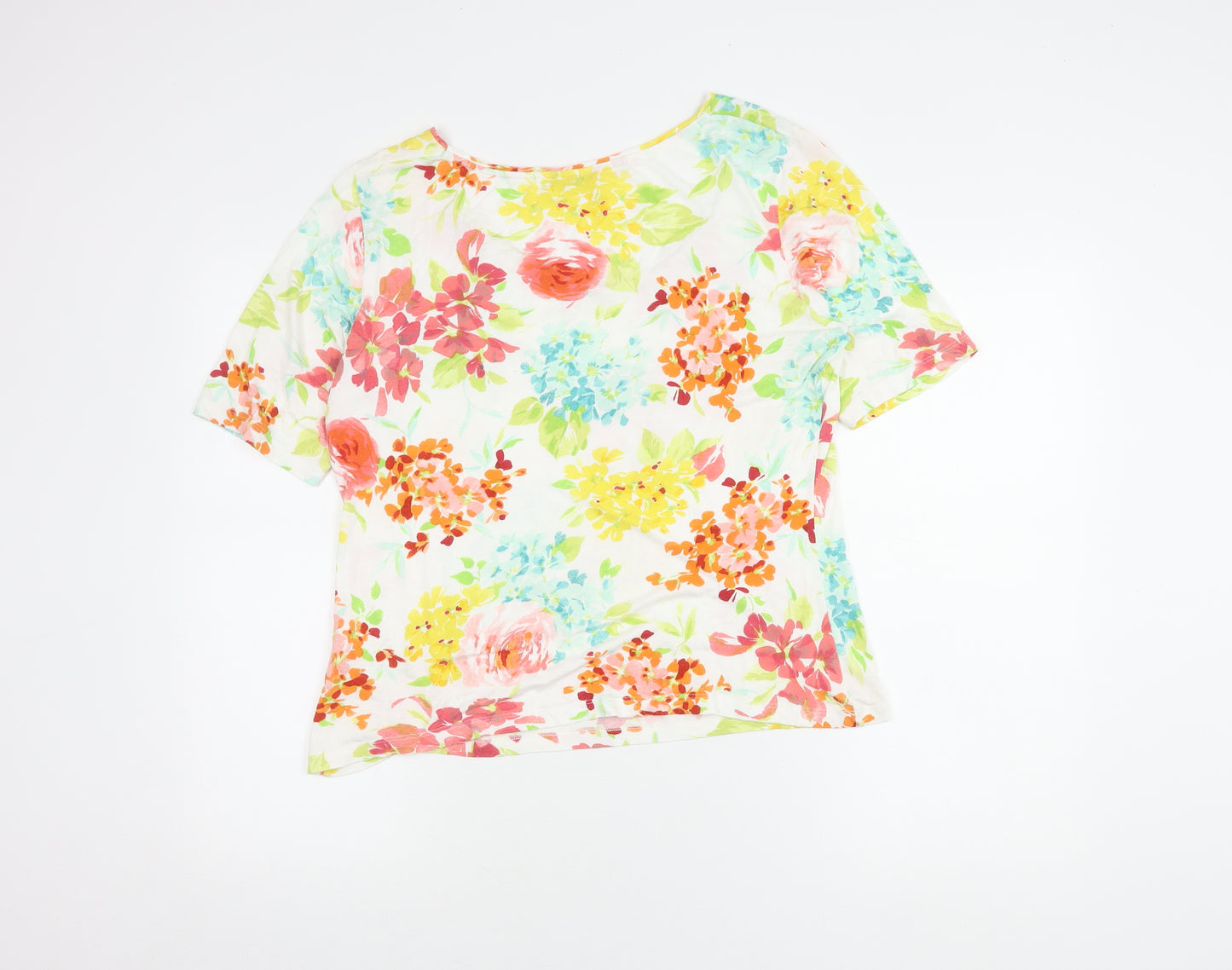 Artigiano Women's Floral T-Shirt, Multicoloured, Size 18