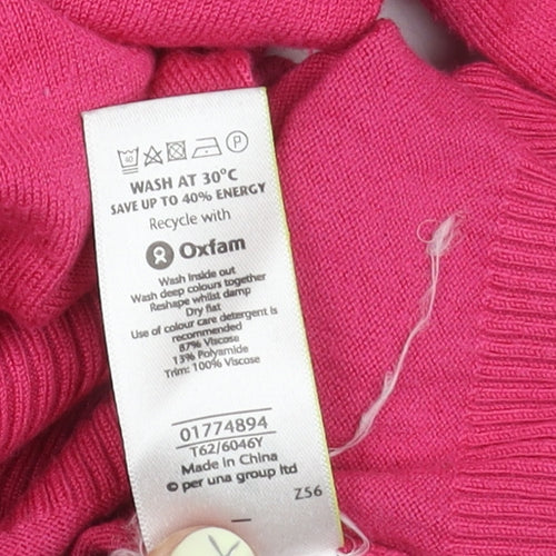 Per Una Women's Pink Pullover Jumper Size 14