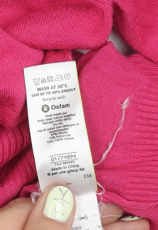 Per Una Women's Pink Pullover Jumper Size 14