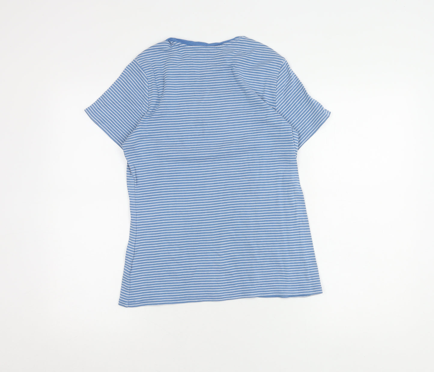 John Lewis Women's Blue Striped T-Shirt, Size 12