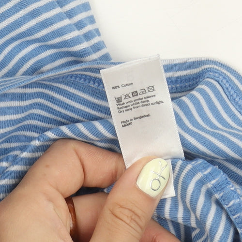 John Lewis Women's Blue Striped T-Shirt, Size 12