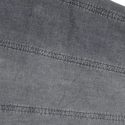 Per Una Women's Blue Denim A-Line Midi Skirt Size 14