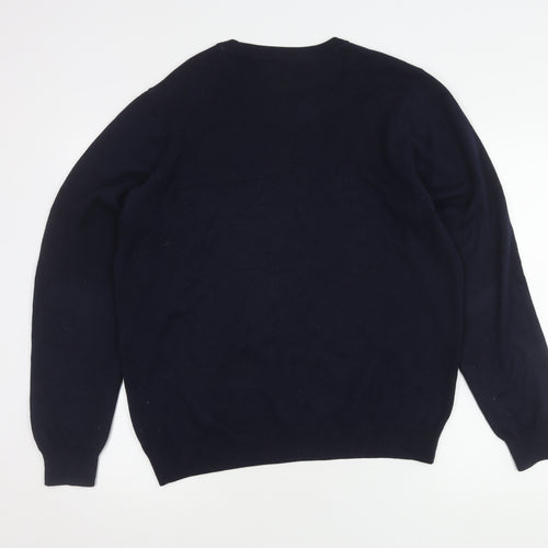 Marks and Spencer Men's Blue Medium Pullover Jumper