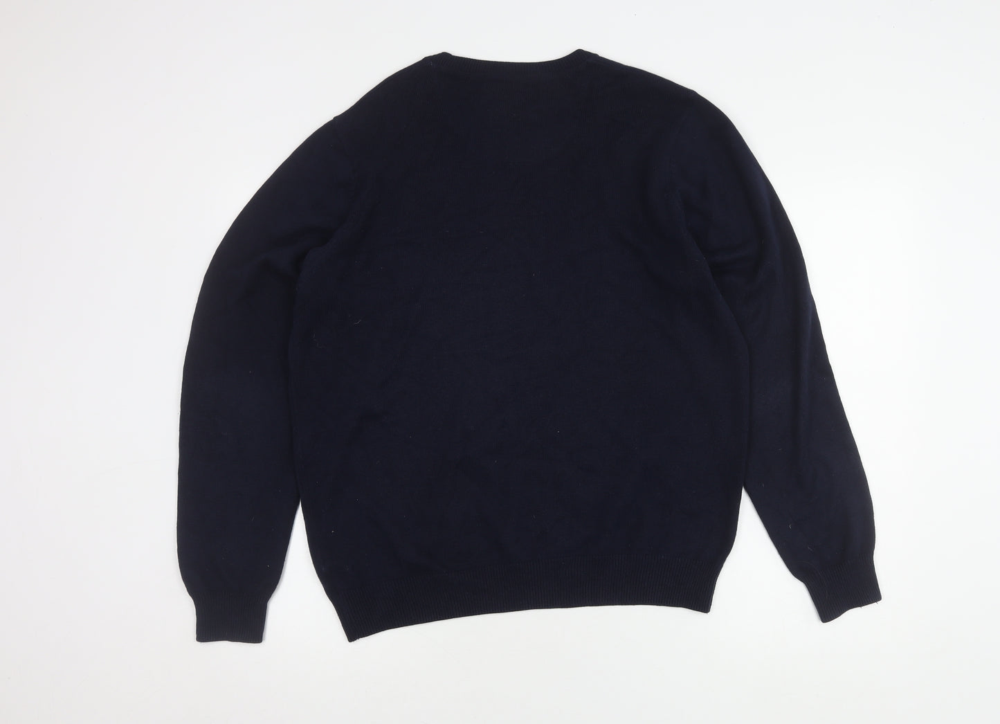 Marks and Spencer Men's Blue Medium Pullover Jumper