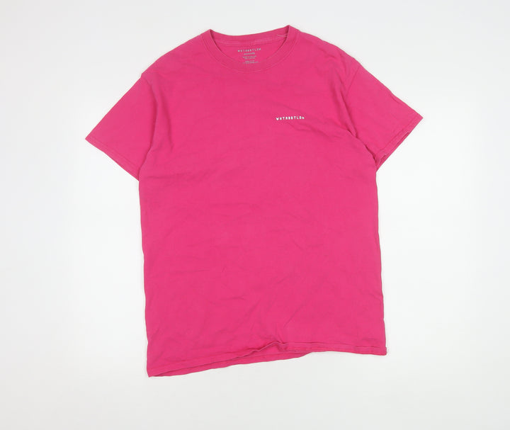 WHTRBBTLON Pink Unisex Music T-Shirt Medium