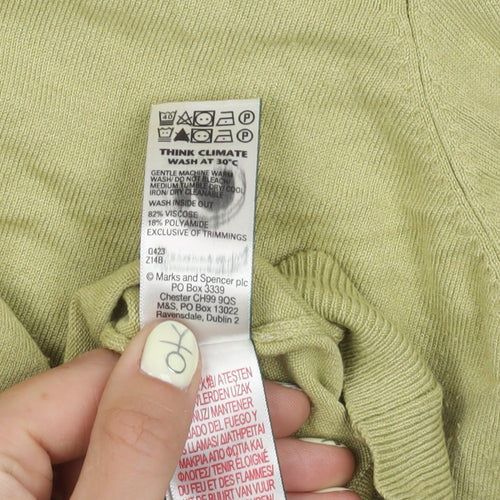 Marks and Spencer Women's Green Cardigan Size 16
