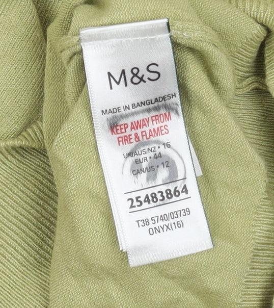 Marks and Spencer Women's Green Cardigan Size 16