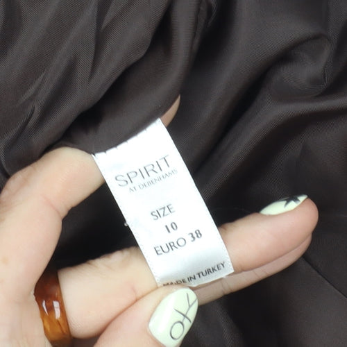 Spirit at Debenhams Women's Brown Blazer Size 10