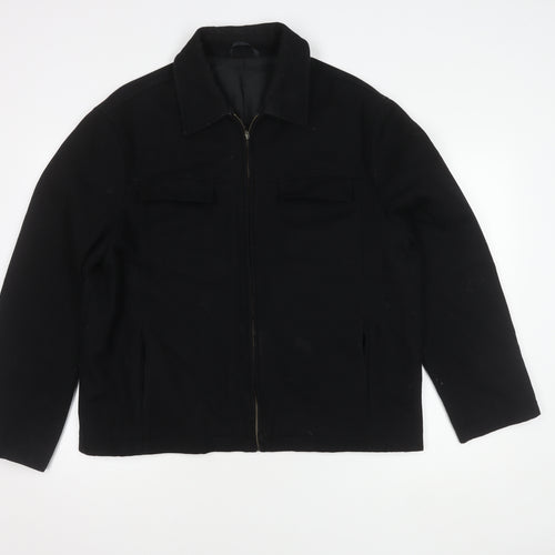 River Island Men's Black Wool Jacket Large