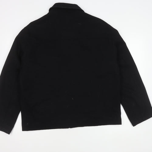 River Island Men's Black Wool Jacket Large