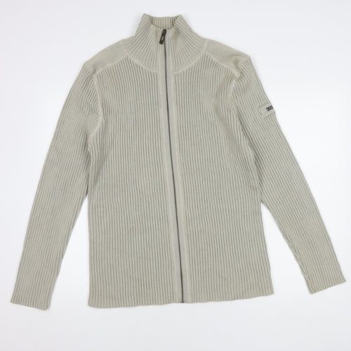 FreeBase XL Beige Full Zip Jumper for Men