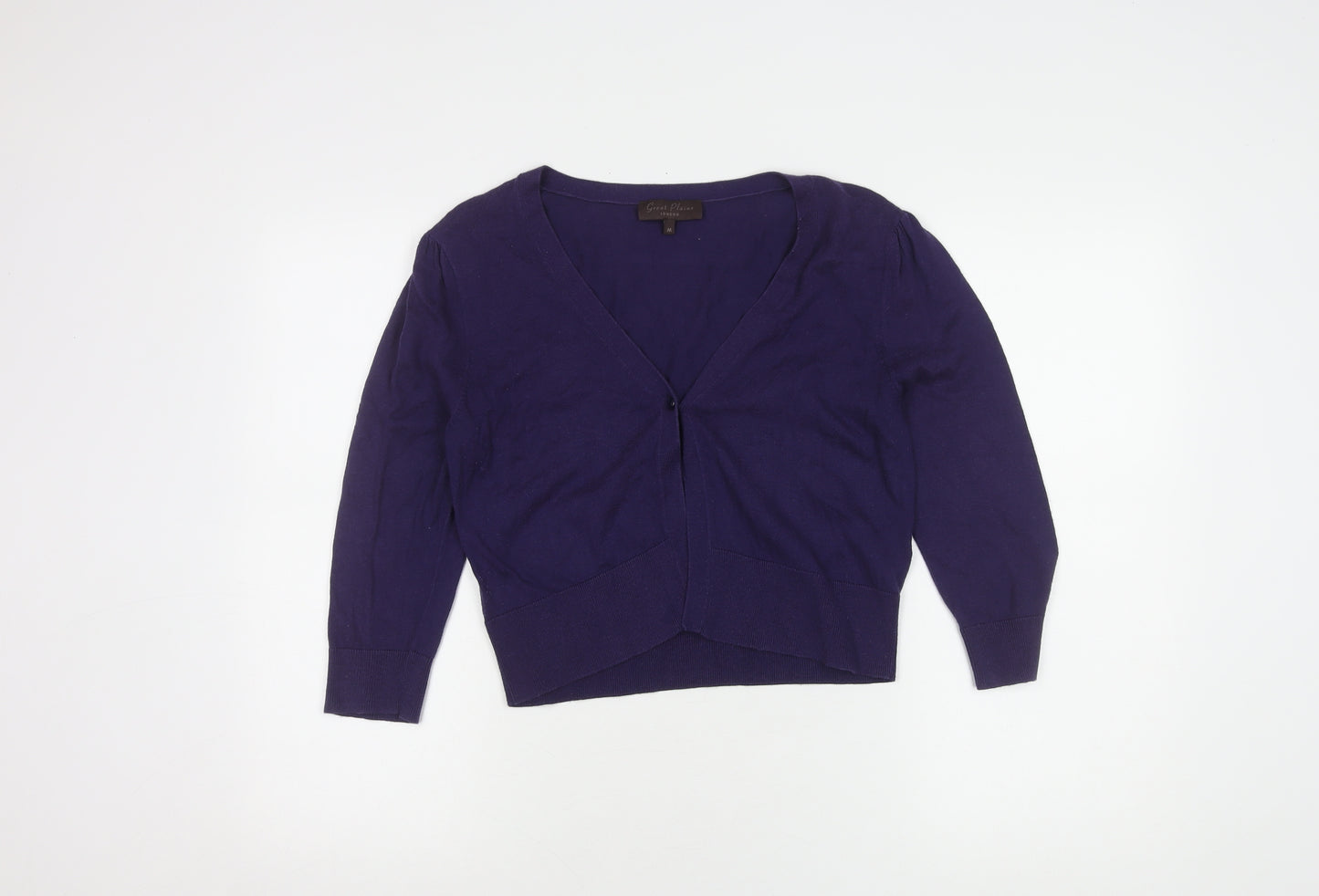 Great Plains Womens Purple Knit Cardigan Size M