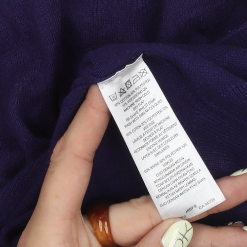 Great Plains Womens Purple Knit Cardigan Size M