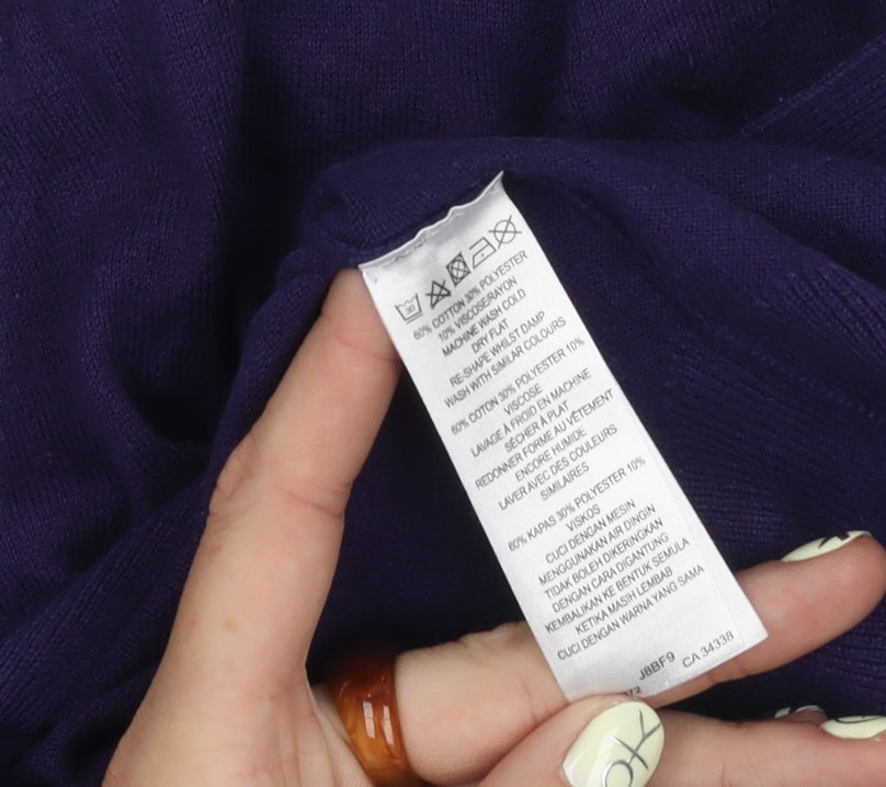 Great Plains Womens Purple Knit Cardigan Size M