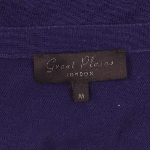 Great Plains Womens Purple Knit Cardigan Size M