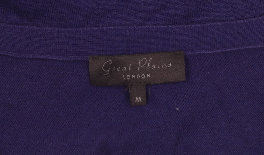 Great Plains Womens Purple Knit Cardigan Size M