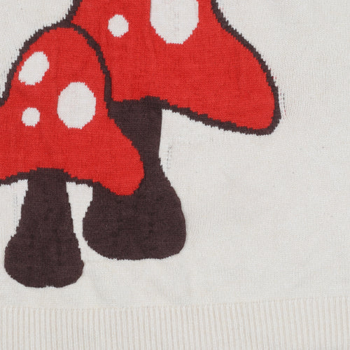 Stradivarius Women's Beige Pullover Jumper Size 12