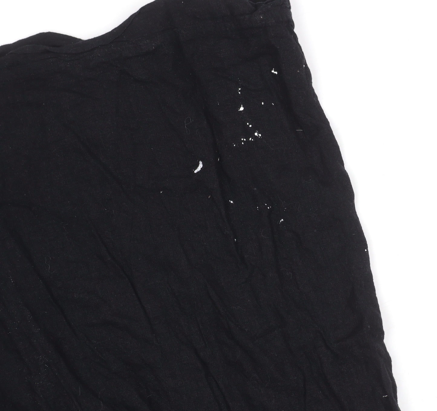 Weekday Women's Black Linen Elastic Waist Trousers Size S