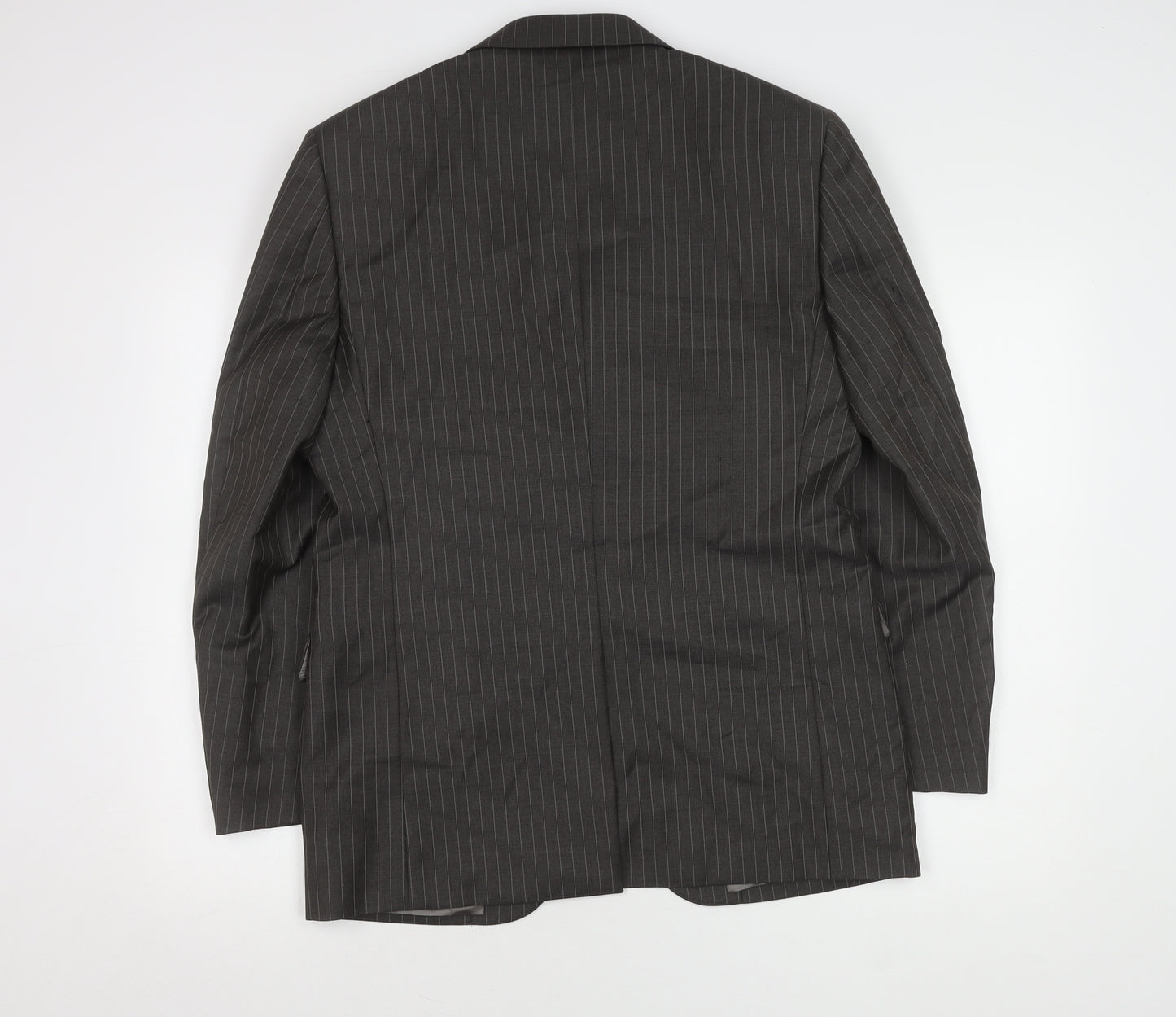 Marks and Spencer Men’s Grey Striped Wool Blazer 38S