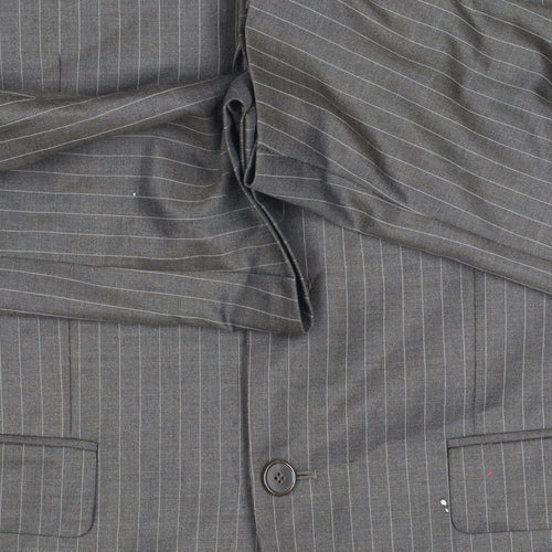 Marks and Spencer Men’s Grey Striped Wool Blazer 38S