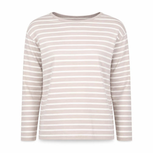 Henri Lloyd Women's Pink Striped T-Shirt M Long Sleeve