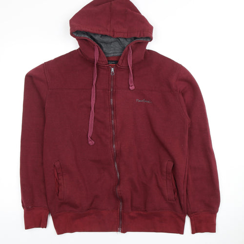 Pierre Cardin Men's Red Full Zip Hoodie, Size L