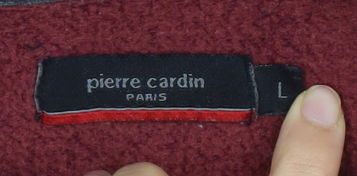 Pierre Cardin Men's Red Full Zip Hoodie, Size L