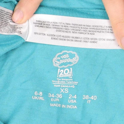 The Simpsons Teens Blue T-Shirt Dress Size 8
