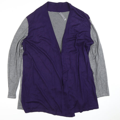 Windsmoor Women's Grey Purple Cardigan Viscose Knit S