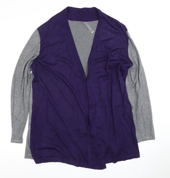 Windsmoor Women's Grey Purple Cardigan Viscose Knit S