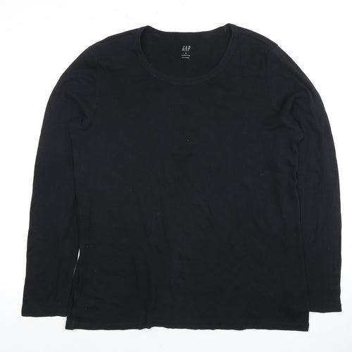 GAP Men's Black XL Crew Neck Long Sleeve T-Shirt