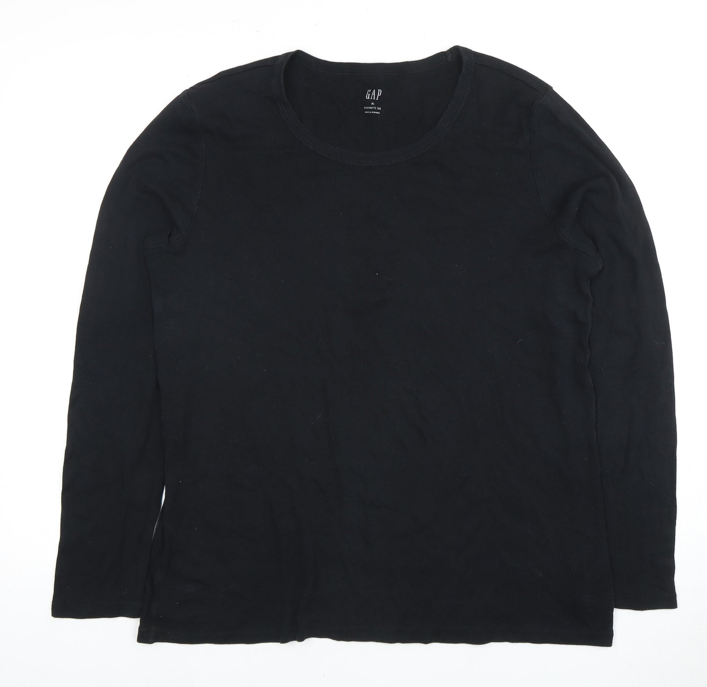 GAP Men's Black XL Crew Neck Long Sleeve T-Shirt