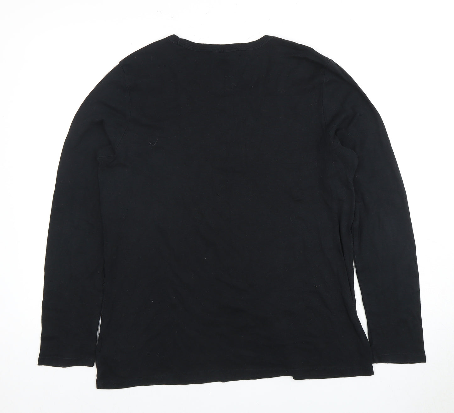 GAP Men's Black XL Crew Neck Long Sleeve T-Shirt