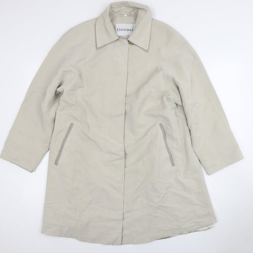 Dannimac Women's Beige Long Overcoat Size S