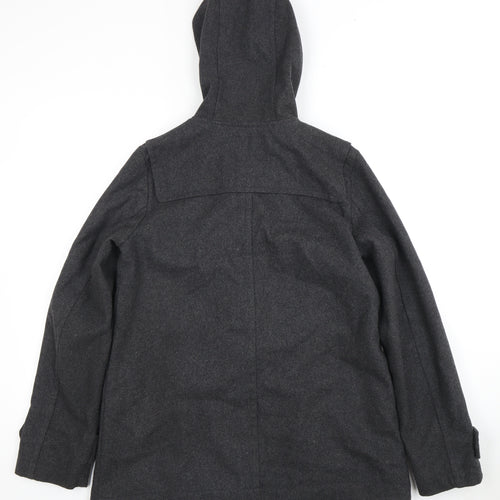 Gap Women's Grey Wool Hooded Coat M Casual Toggle
