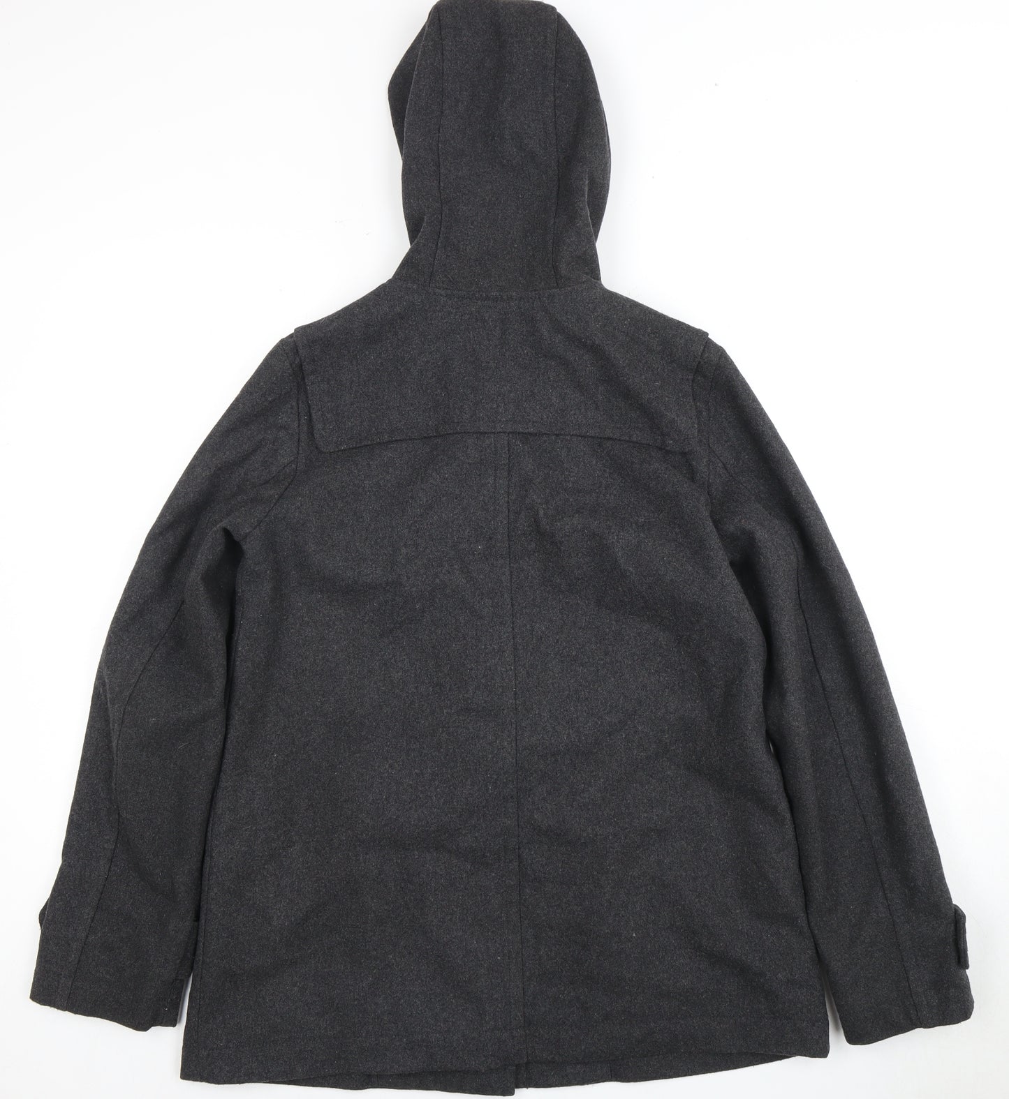 Gap Women's Grey Wool Hooded Coat M Casual Toggle