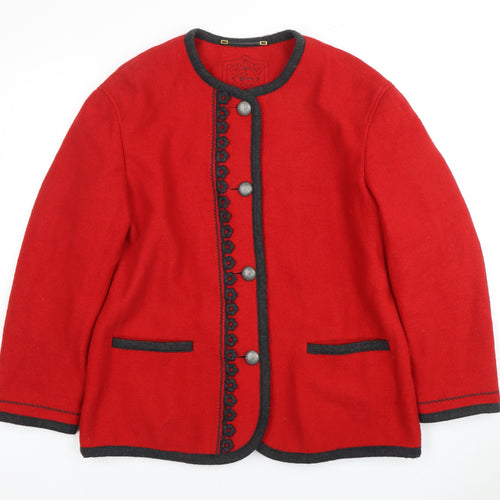 Perry Women's Red Wool Jacket Size 14