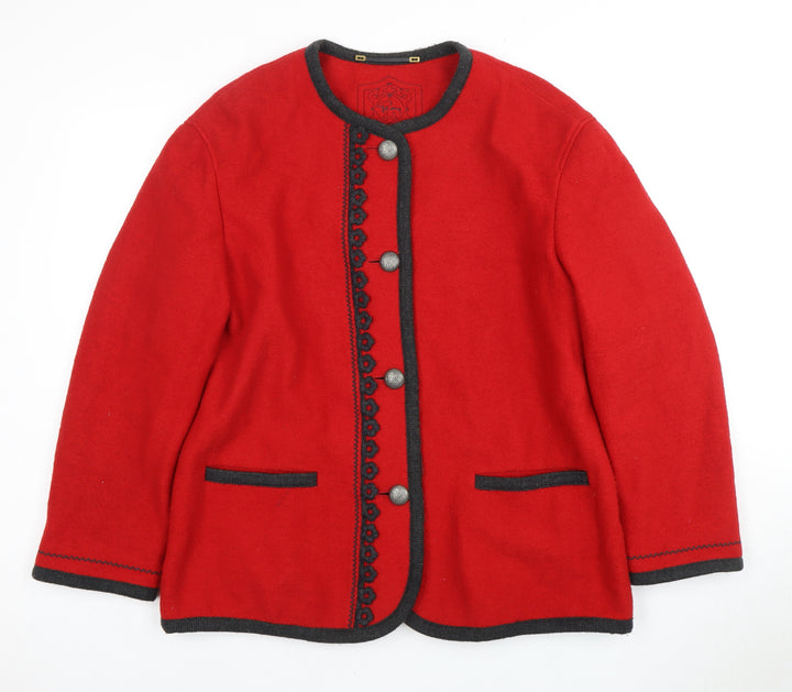 Perry Women's Red Wool Jacket Size 14