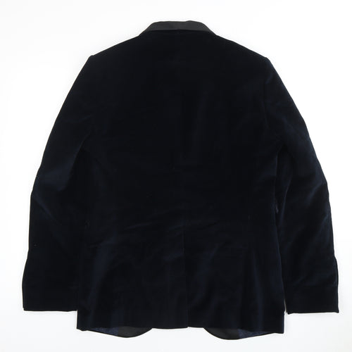 Mango Men's Blue Velvet Tuxedo Blazer Size 38