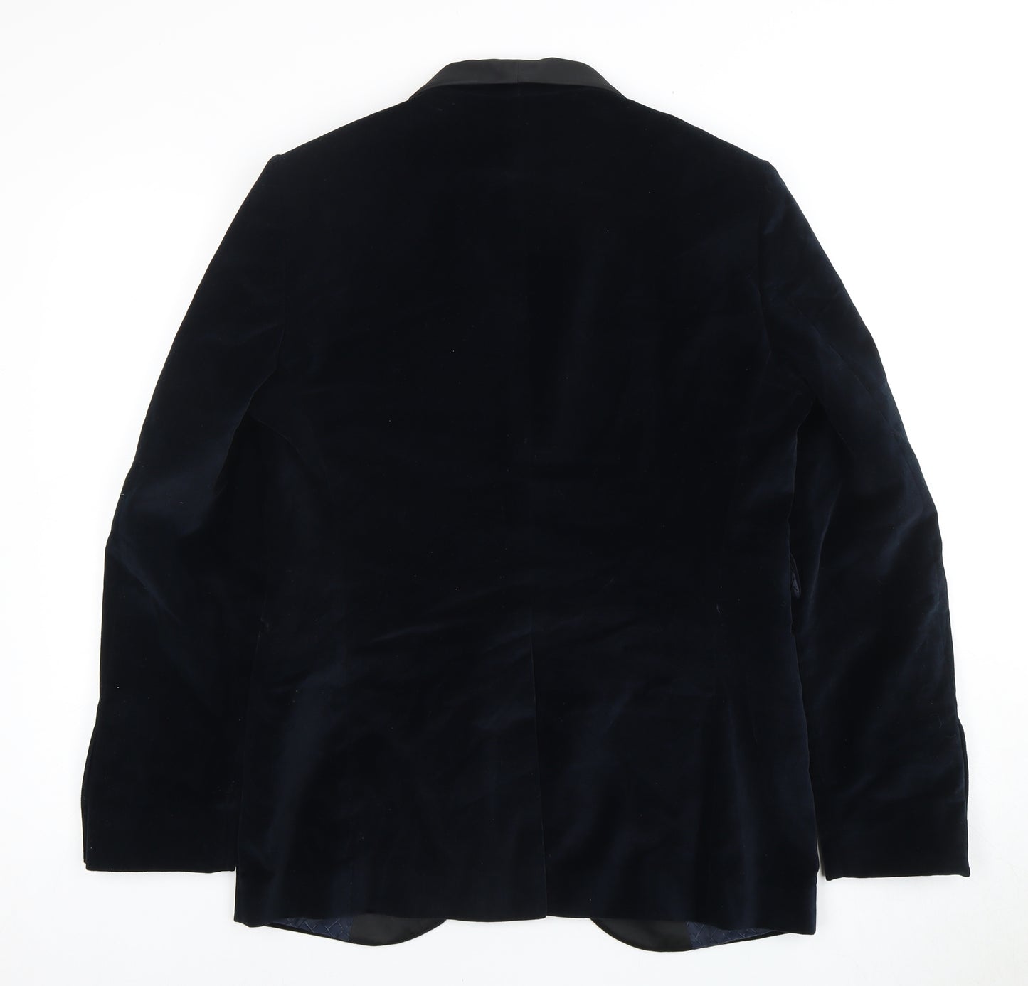 Mango Men's Blue Velvet Tuxedo Blazer Size 38