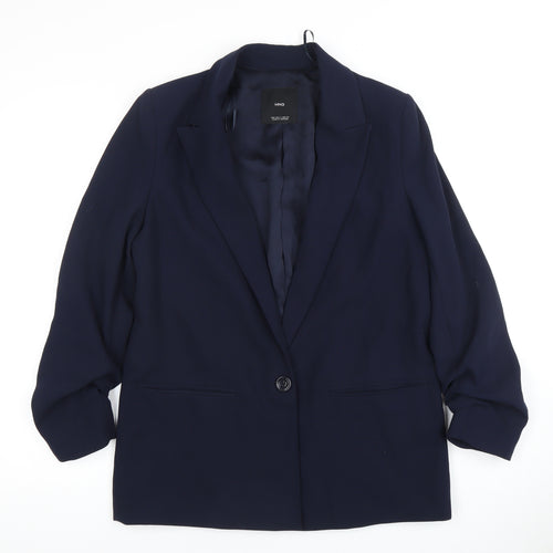 MNG Women's Blue Blazer Size 12 Business Office