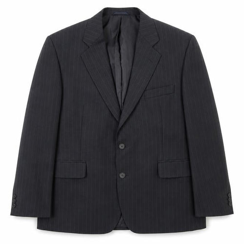 Karl Alexander Men's Grey  Striped Blazer, Size 46S Business Attire
