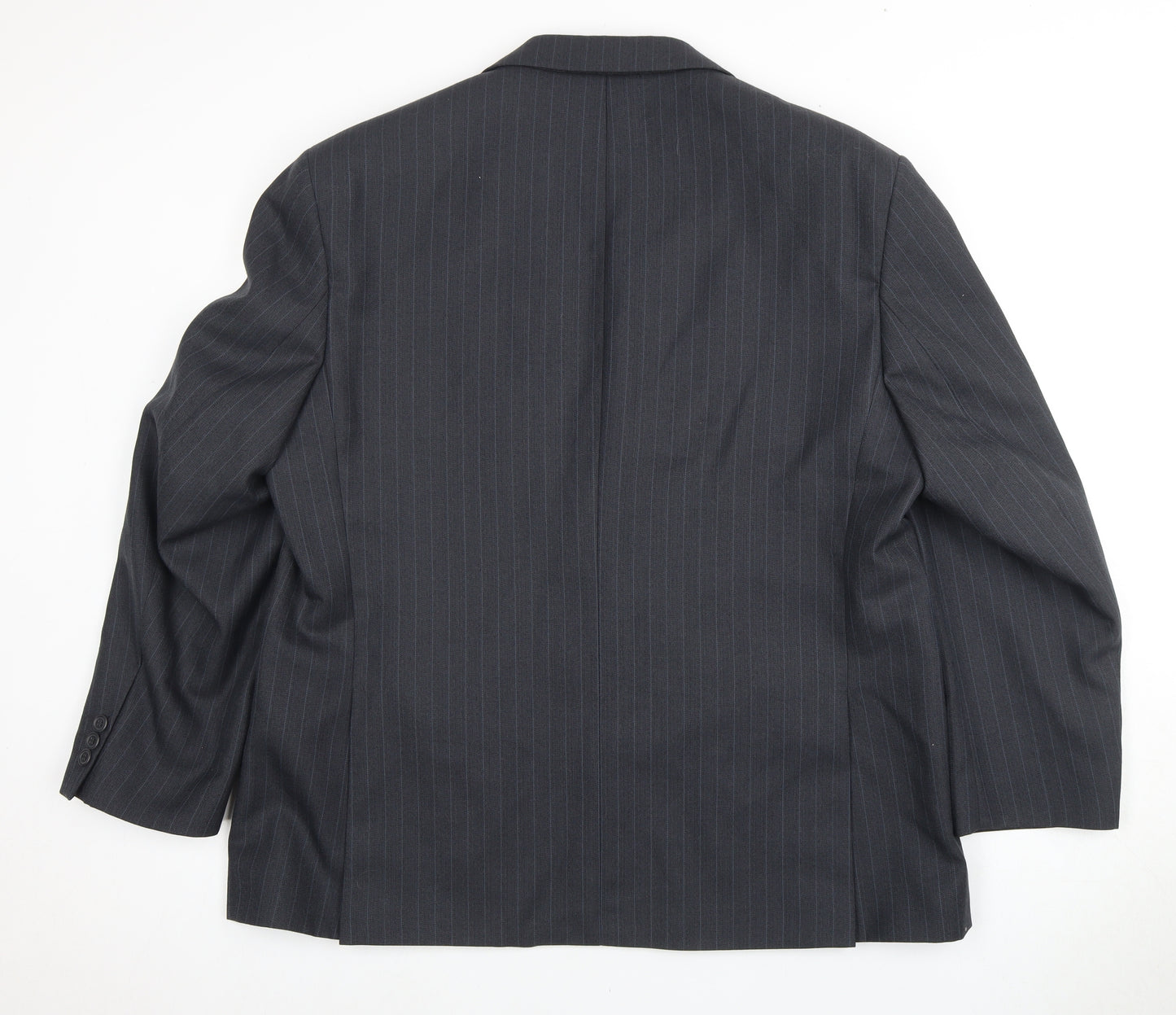 Karl Alexander Men's Grey  Striped Blazer, Size 46S Business Attire