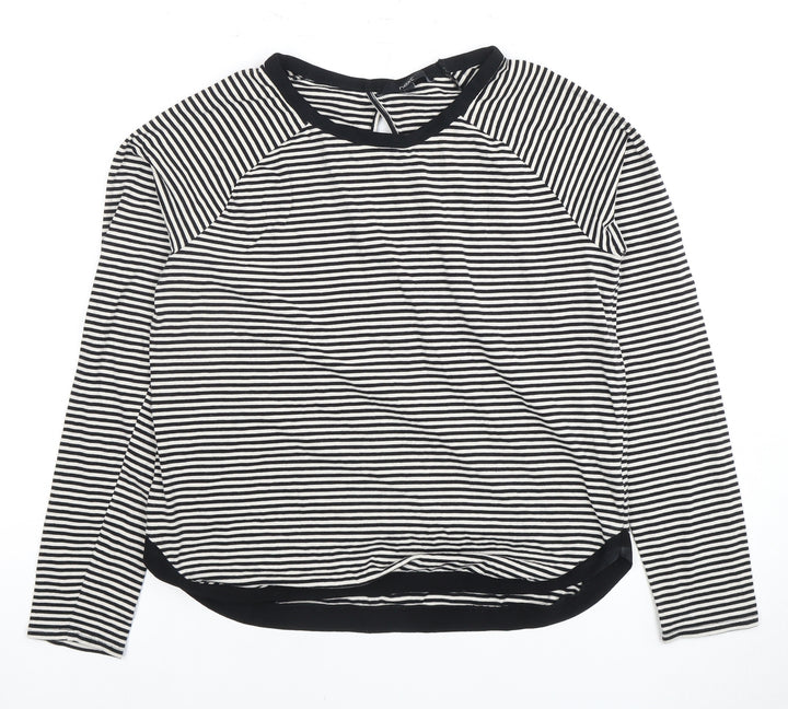 Next Women's Striped T-Shirt Size 12 Black/White
