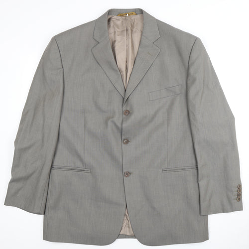 Marks & Spencer Grey Wool Men's Blazer, Size 46S