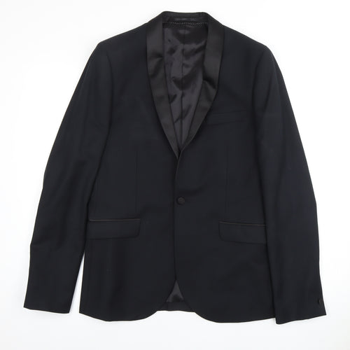 Topman Men's Black Slim Tuxedo Jacket UK 38