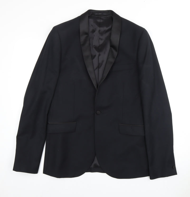 Topman Men's Black Slim Tuxedo Jacket UK 38